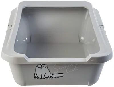 Zdjęcie produktu dla Karlie - Simons Cat Toaleta Z Obrzeżem Szara, 43X32X16Cm