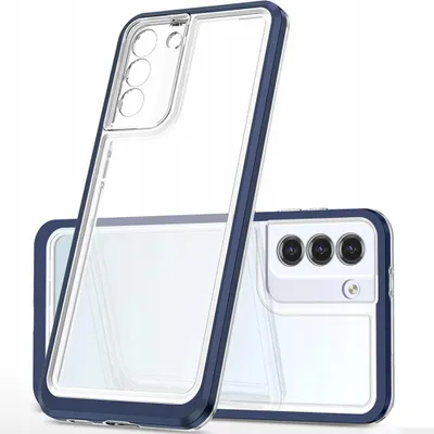 Image de Coque transparente 3In1 pour Samsung Galaxy S21+ 5G (S21 Plus 5G) Gel Cover with Frame Blue