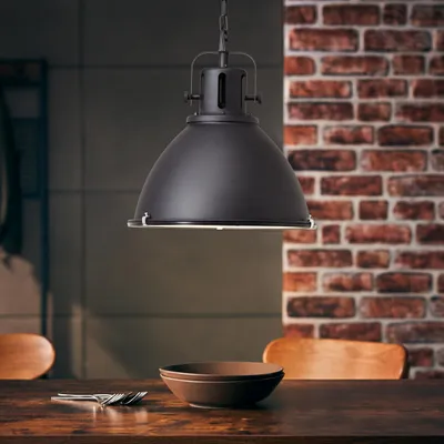 Produktbild von Hängelampe, kürzbar, 144 cm Höhe, Ø 47 cm, E27, max. 60 W, Metall/Glas