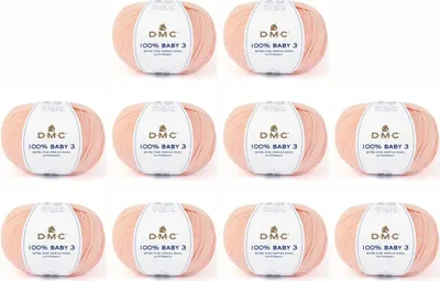 Zdjęcie produktu dla 10 motków DMC 100% Baby-3 Wool – czysta wełna merynosowa (kolor 42)