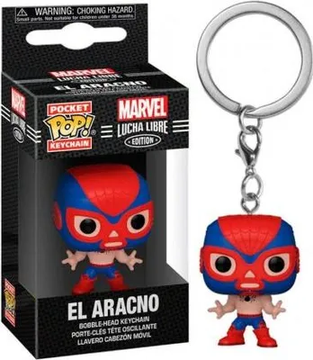 Immagine prodotto di Marvel Lucha Libre - El Aracno Spider-Man Luchadores - Portachiavi Funko Pocket POP!