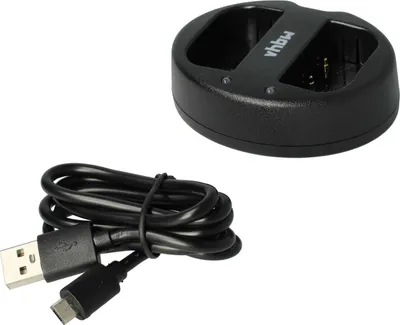 Produktbild von vhbw Dual USB Ladegerät kompatibel mit Panasonic Lumix DMC-GH3, DMC-GH3GK, DMC-GH3A, DMC-GH3AGK Kamera Camcorder/Akku - Ladeschale, Ladeanzeige, 8,4 V