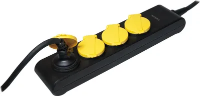Produktbild von LogiLink Outdoor-Steckdosenleiste 4-fach schwarz IP44