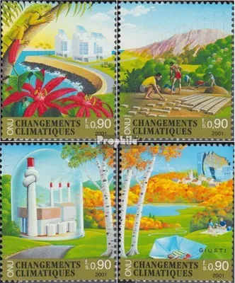 Produktbild von Briefmarken UNO - Genf 2001 Mi 428-431 (kompl.Ausg.) gestempelt Klimaänderung