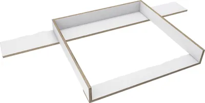 Produktbild von regalik Wickelaufsatz mit Platte für Hemnes von IKEA, Wickeltischaufsatz für 50x160 cm Kommoden, Abnehmbar Wickelkommode aufsatz, Gerade Frontplatten, Weiß Superholz