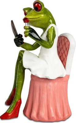 Produktbild von Dekofigur Froschfrau Beauty B sitzend H. 15cm Kunststein Formano Froschhausen