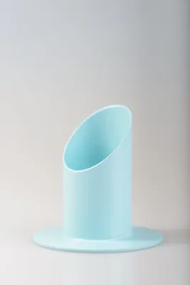 Produktbild von Kerzenleuchter Babyblau (Durchmesser für Kerzen 40 mm) für Taufkerzen und Kommunionkerzen
