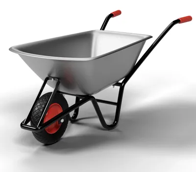 Produktbild von Schubkarre Bau Garten Hof Transport Karre 100 Liter 250 kg verzinkter Stahl