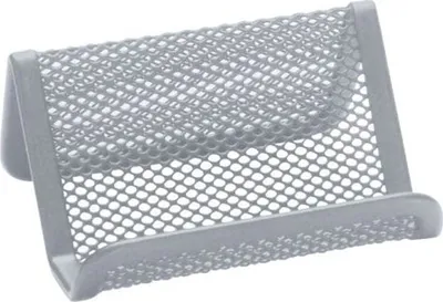 Produktbild von Visitenkartenständer Metall 11x7,5x5cm silber Packung mit 12 Stück
