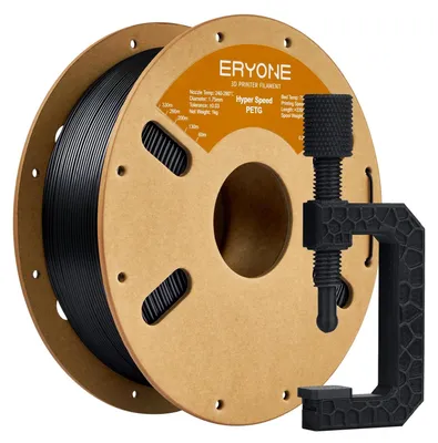Obrázek produktu pro Filament pro 3D tisk, materiál PETG, vhodný pro tiskárny FDM, černý, 3 kg