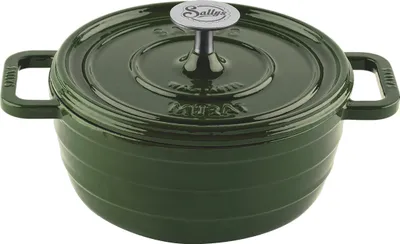 Produktbild von Sallys Gusseisentopf Medium - Hunter Green Majolika