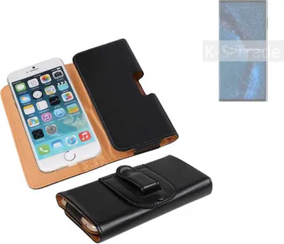 Produktbild von K-S-Trade Schützhülle Handyhülle kompatibel mit Huawei Mate X Holster Gürtel Tasche Schutzhülle Handy-Tasche Smartphone Case Seitentasche schwarz