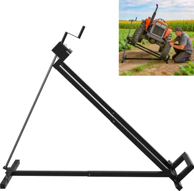 Produktbild von XMTECH Rasentraktorheber, 400kg, 45° Neigungswinkel, Aufsitzmäher Rasentraktor Hebevorrichtung, Hebebühne,Reinigungshilfe, Schwarz