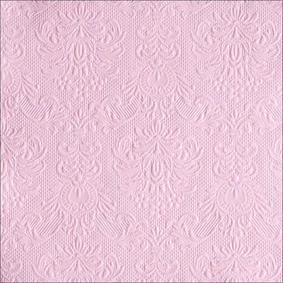 Produktbild von Servietten Papier 33x33cm Elegance geprägt 15 Stück Hellrosa