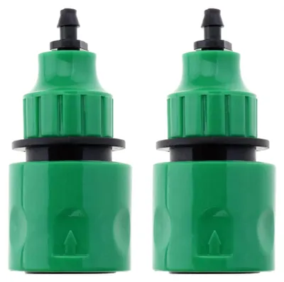 Produktbild von 2 Stück Garten-Wasserschlauch-Schnellverbinder, Mikro-Bewässerungsadapter, Einwegadapter, Wasserhahn-Anschluss für 8/11 mm und 4/7 mm Rohre
