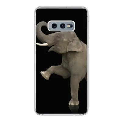 Produktbild von MuchoWow® Handyhülle Schutzhülle Hülle für Samsung Galaxy S10e Elefant - Tiere - Schwarz - Porträt Silikon Softcase Handy Hülle - Handy