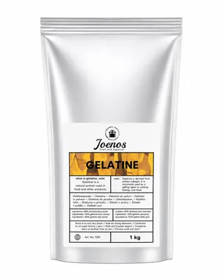Produktbild von Joenos Gelatine 1 kg zur Klaerung und Gerbstoffkorrektur von Wein, Fruchtwein und Met, KI-generiertes Bild