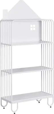 Zdjęcie produktu dla HOME DELUXE - Regał dziecięcy TODO - kolor: biały, wymiary: 134x61x28 cm, w komplecie 2 pojemniki do przechowywania, chroniąca podłogę, stabilna konstrukcja I Regał dziecięcy półka magnetyczna