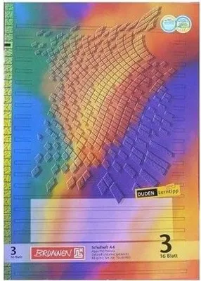 Produktbild von Brunnen Heft A5 Lineatur 3, 32 Blatt liniert ohne Rand 80 g/m²