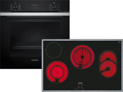 Produktbild von Siemens PQ214KA01Z (HB273ABS3+ET845HH17), Keramik, 4 Zone(n), Glaskeramik, Schwarz, Berührung, 79,5 cm