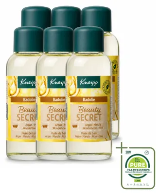 Productafbeelding van 6 x Kneipp Badolie Beauty Secret - geschikt voor alle huidtypen - 100 ml - grote verpakking - 6 stuks