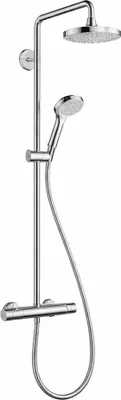 Produktbild von hansgrohe Duschsystem-Set Croma Select S 180 mit Thermostat, Regendusche & Handbrause, 1 Stk.