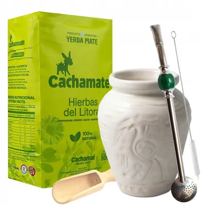 Zdjęcie produktu dla Zestaw Yerba Mate Cachamate Hierbas + Matero Bombilla Nabierka