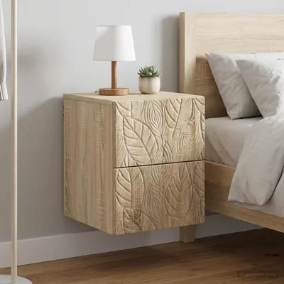 Obrázok produktu pre vidaXL Nástenný nočný stolík, 2 ks, dub Sonoma, 34,5 x 33 x 40 cm