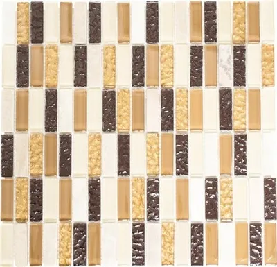 Produktbild von Glasmosaik mit Naturstein XCM SM83 31x32,2 cm beige/braun