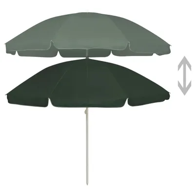 Zdjęcie produktu dla vidaXL Parasol plażowy zielony 240 cm