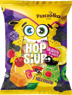 Productafbeelding van Hop Siup Bijen Jelly, fruitige confituur met suiker en frambozenvulling, 1 kg