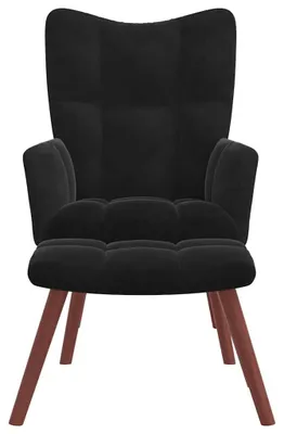 Produktbild von vidaXL Relaxsessel mit Hocker Schwarz Samt