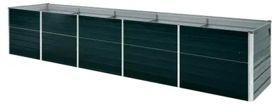 Produktbild von Hochbeet aus verzinktem Stahl, 400 x 80 x 77 cm, Grün