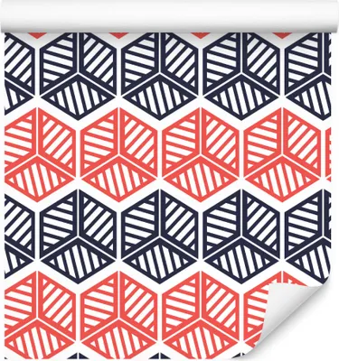Zdjęcie produktu dla Tapeta kolorowe wzory geometryczne Dekoracja nowoczesna Ozdoba Abstrakcyjna 3D do Jadalni