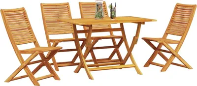 Produktbild von vidaXL Garten Essgruppe 5 pcs Braun Massivholz Akazie