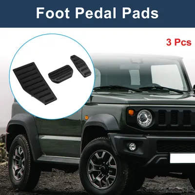 Produktbild von 3 Stück Automatische Fu?pedalauflagen Gaspedalauflagen für Suzuki Jimny JB70W 2018-2022 Aluminiumlegierung Schwarz