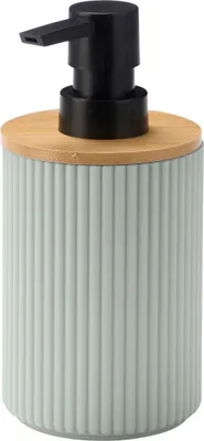 Immagine prodotto di BERILO | Dispenser per sapone - 16,5 cm - menta - a strisce - pratica pompa - dosaggio di sapone o liquidi