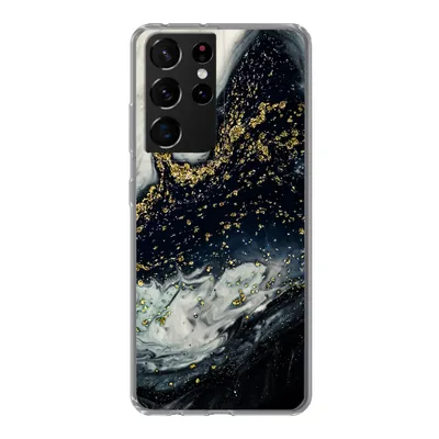 Produktbild von MuchoWow® Handyhülle Schutzhülle Hülle für Samsung Galaxy S21 Ultra Marmor - Naturstein - Gold Silikon Softcase Handy Hülle - Mobiltelefon
