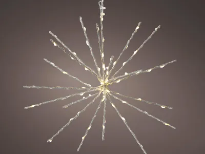 A starburst-shaped LED light decoration.