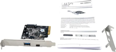 Produktbild von EXSYS EX-12002-2 Schnittstellenkarte/Adapter Eingebaut USB 3.2 Gen 2 (3.1 Gen 2) (EX-12002-2)