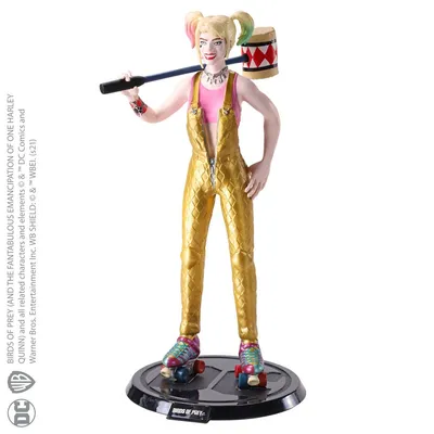 Obrázek produktu pro Noble Collection DC Comics Bendyfigs figurka Harley Quinn BOP s paličkou 19 cm NOB4563