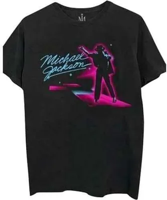 Zdjęcie produktu dla Michael Jackson Neon Black L Koszulka