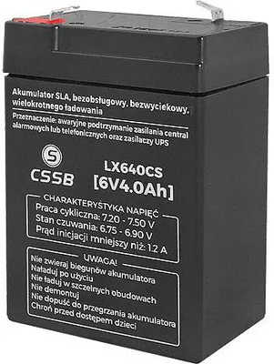 Produktbild von Gel Akku 6V 4Ah AGM wartungsfrei lageunabhängig 99x70x48mm