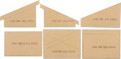 Obrázok produktu pre Priehľadná akrylová peňaženka vzor šablóny výkresy sada kožené remeslo DIY nástroj
