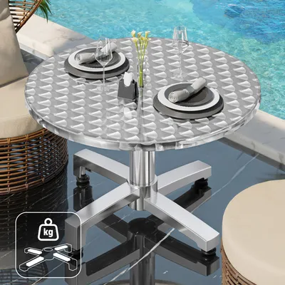 Produktbild von CBC | Bistro Loungetisch | Ø60xH42cm | Edelstahl / Aluminium | Zusatzgewicht | Bistro Gastro Loungetisch