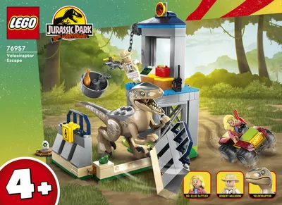 Zdjęcie produktu dla LEGO Jurassic World Ucieczka welociraptora, Zestaw do budowania, 4 lat(a), Plastik, 137 szt., 420 g