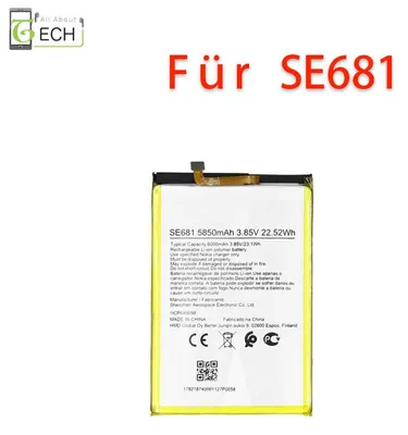 Produktbild von Ersatz Akku für Nokia C30 SE681 5850mAh Accu Batterie Battery