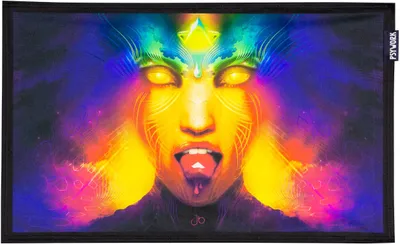 Produktbild von PSYWORK Schwarzlicht Stoffposter Neon "Vermilion", 0,31x0,5m
