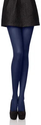 Image de Collants en microfibre pour femmes Antie, multicolores, AN-121, 40 deniers (bleu foncé, XXL).