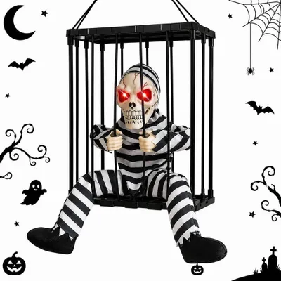Zdjęcie produktu dla Animowane dekoracje na Halloween z podświetleniem i dźwiękiem – z czujnikiem ruchu